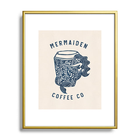 Dash and Ash Mermaiden Coffee Co Metal Framed Art Print