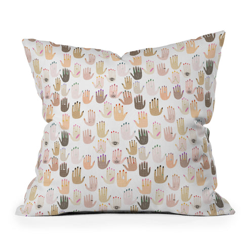Dash and Ash My Kinda Hands Outdoor Throw Pillow