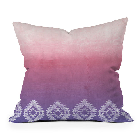 Dash and Ash ombre heart love Outdoor Throw Pillow