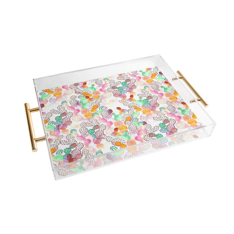 Dash and Ash Over the Rainbow Cactus Acrylic Tray