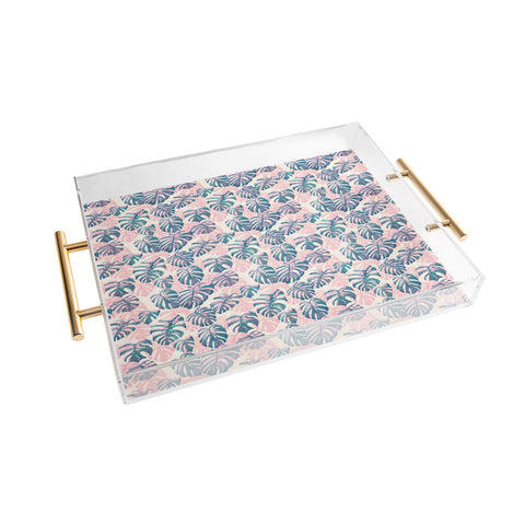 Dash and Ash Pinky Palms Acrylic Tray