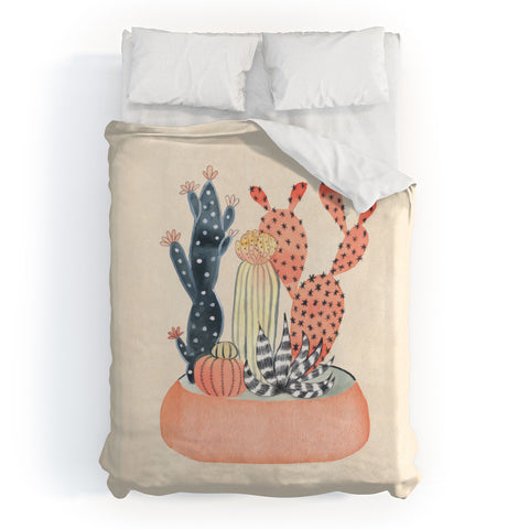 Dash and Ash Plants for Days Duvet Cover