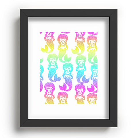 Dash and Ash Rainbow Mermaids Recessed Framing Rectangle