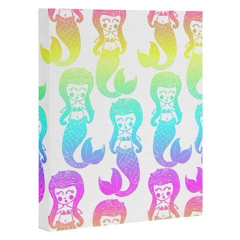 Dash and Ash Rainbow Mermaids Art Canvas