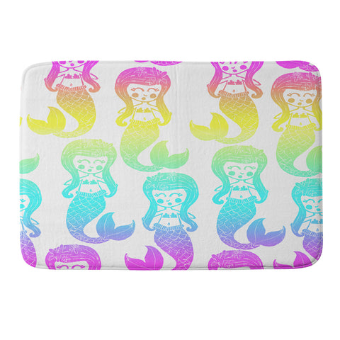Dash and Ash Rainbow Mermaids Memory Foam Bath Mat