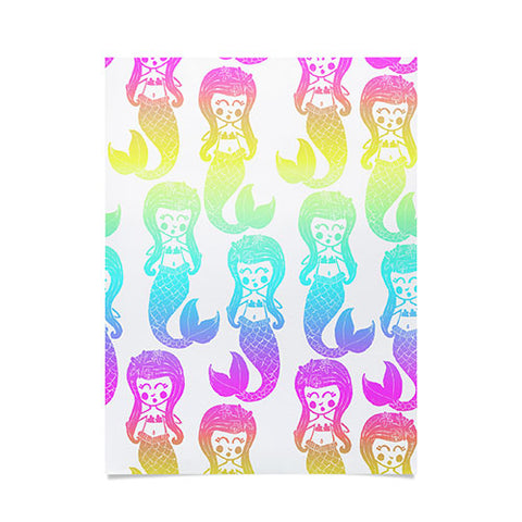 Dash and Ash Rainbow Mermaids Poster