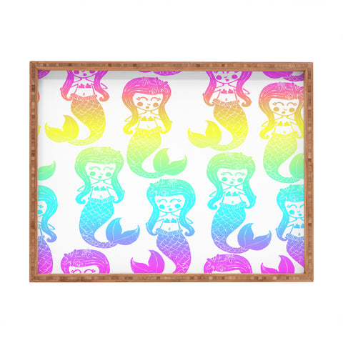 Dash and Ash Rainbow Mermaids Rectangular Tray