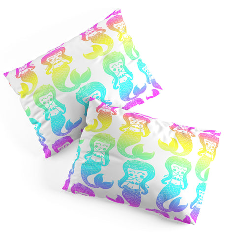 Dash and Ash Rainbow Mermaids Pillow Shams