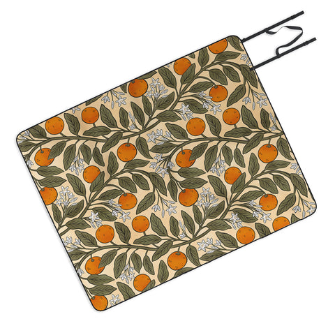 De Koro Art Nouveau Oranges Picnic Blanket