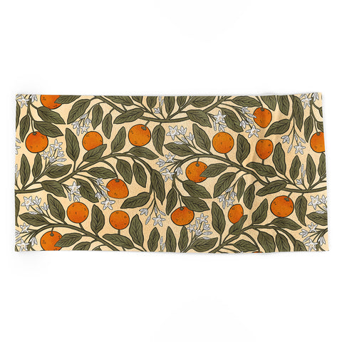 De Koro Art Nouveau Oranges Beach Towel