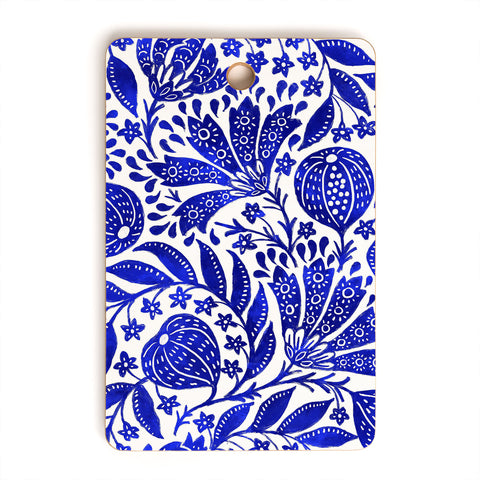 De Koro Fig Garden Blues Cutting Board Rectangle