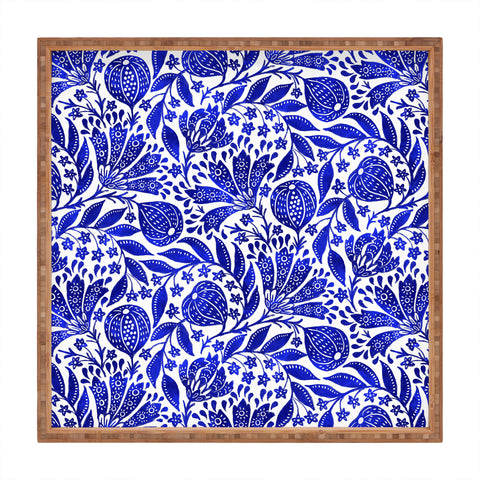 De Koro Fig Garden Blues Square Tray