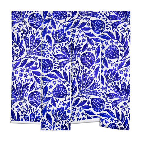 De Koro Fig Garden Blues Wall Mural