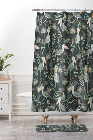 De Koro The Magnificent Shoebill Shower Curtain And Mat