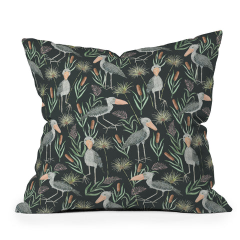 De Koro The Magnificent Shoebill Outdoor Throw Pillow