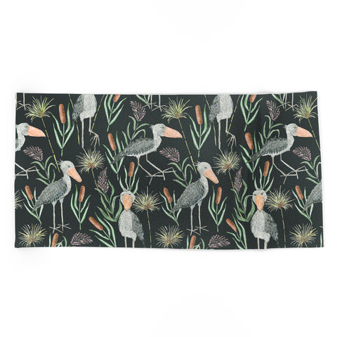 De Koro The Magnificent Shoebill Beach Towel