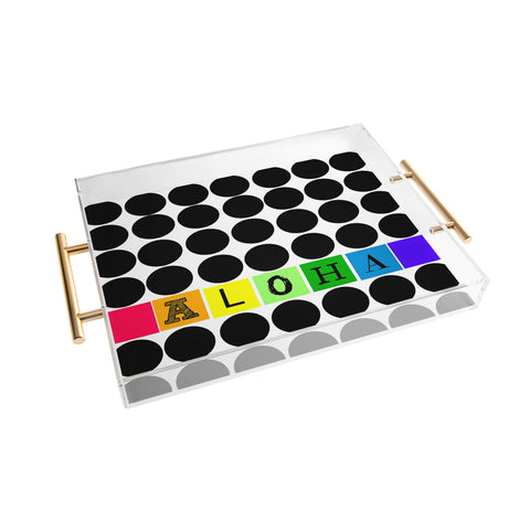 Deb Haugen Aloha dots Acrylic Tray