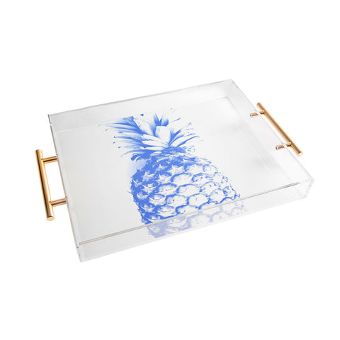 Deb Haugen blu pineapple Acrylic Tray