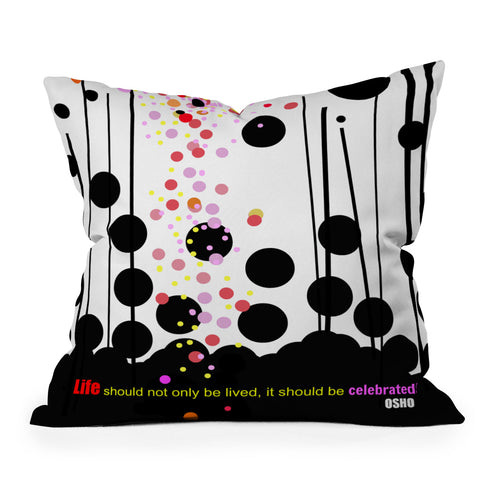 Deb Haugen Celebrate Osho Outdoor Throw Pillow