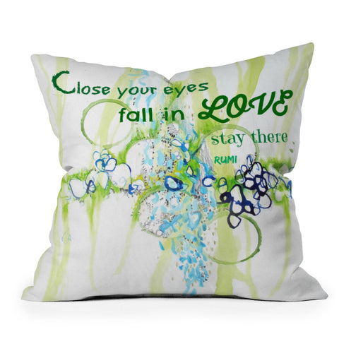 Deb Haugen Close Your Eyes Outdoor Throw Pillow