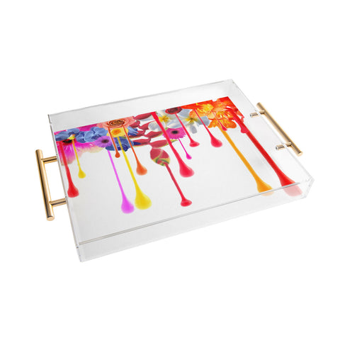 Deb Haugen Drip Fleur Acrylic Tray