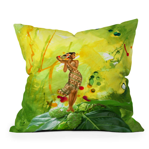 Deb Haugen Fruit Lady Outdoor Throw Pillow