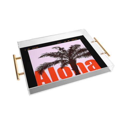 Deb Haugen Fuji Aloha Palm Acrylic Tray