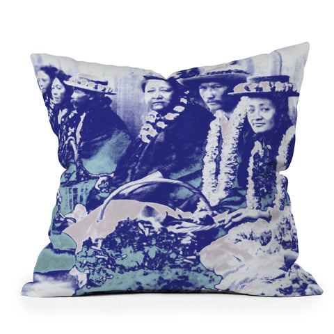 Deb Haugen Lei Makers Outdoor Throw Pillow