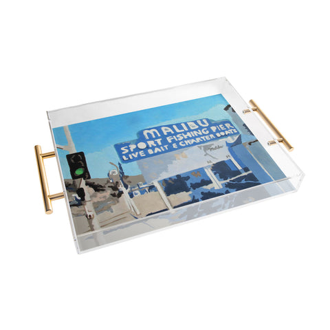 Deb Haugen Malibu Pier Acrylic Tray