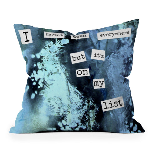 Deb Haugen My List Outdoor Throw Pillow
