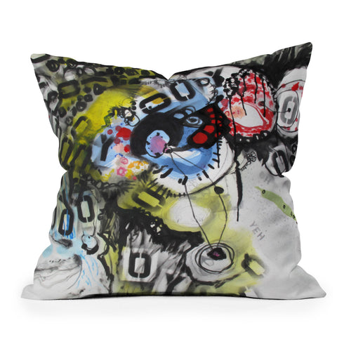 Deb Haugen Oh Yeh Outdoor Throw Pillow