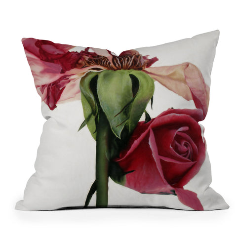 Deb Haugen old rose Outdoor Throw Pillow