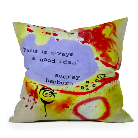Deb Haugen Paris 1 Outdoor Throw Pillow