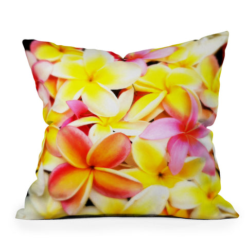 Deb Haugen Plumeria Dream Outdoor Throw Pillow