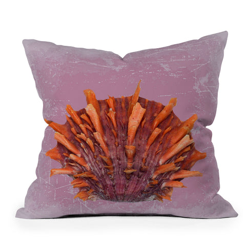 Deb Haugen Shell Orange Outdoor Throw Pillow