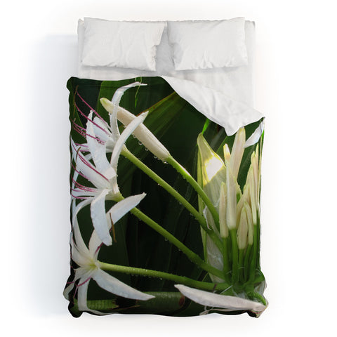 Deb Haugen spider lily Duvet Cover