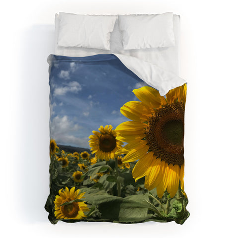Deb Haugen sunflower love Duvet Cover