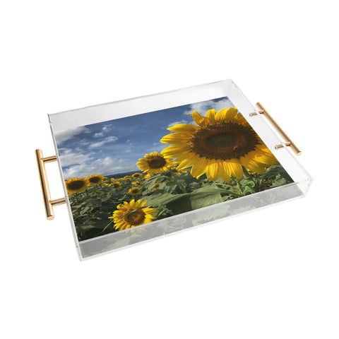 Deb Haugen sunflower love Acrylic Tray