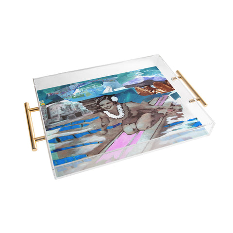 Deb Haugen Surfer Girls Acrylic Tray