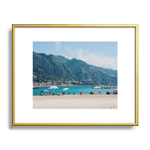 Del Mundo Imagery Menton Promenade Metal Framed Art Print