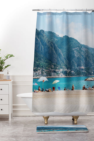 Del Mundo Imagery Menton Promenade Shower Curtain And Mat
