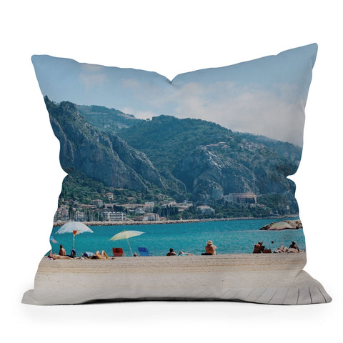 Del Mundo Imagery Menton Promenade Throw Pillow