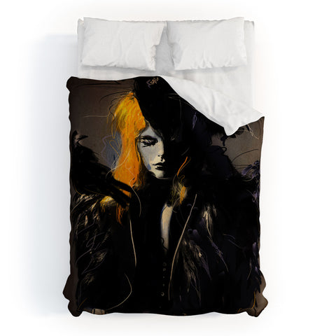 Deniz Ercelebi Crow Duvet Cover