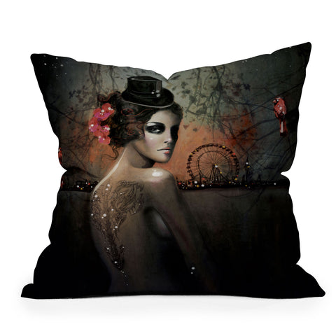 Deniz Ercelebi Dawn In Autumn Outdoor Throw Pillow