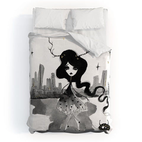 Deniz Ercelebi Daytime Stars Duvet Cover
