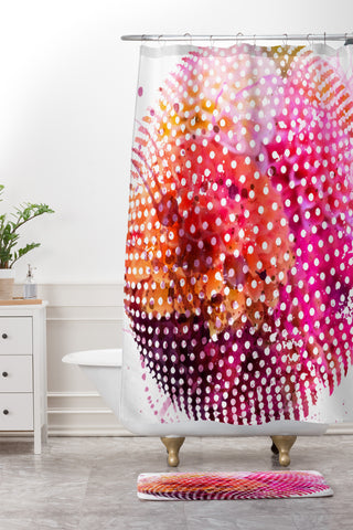 Deniz Ercelebi Dots Shower Curtain And Mat