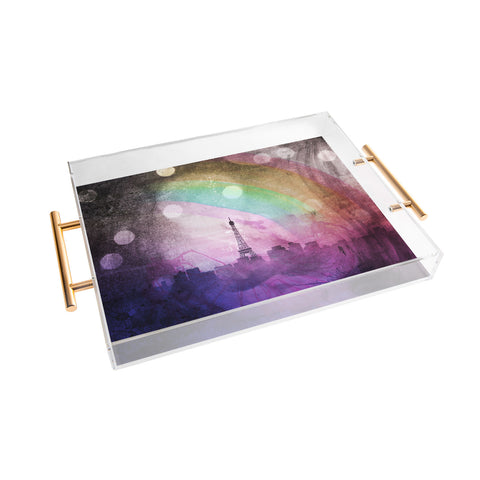 Deniz Ercelebi Eiffel rainbow Acrylic Tray