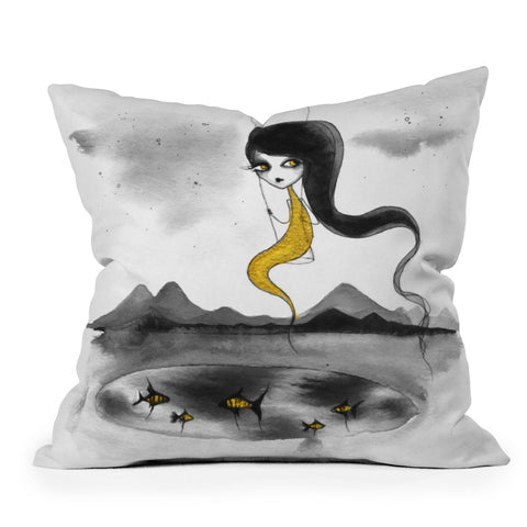 Deniz Ercelebi Fishie Outdoor Throw Pillow