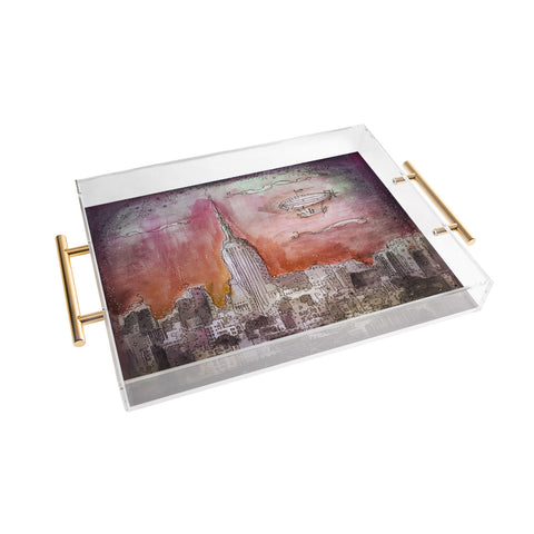 Deniz Ercelebi Float Over The City Acrylic Tray