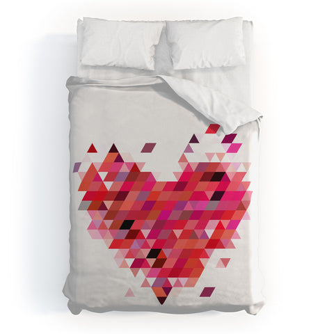 Deniz Ercelebi Heart 1 Red Duvet Cover